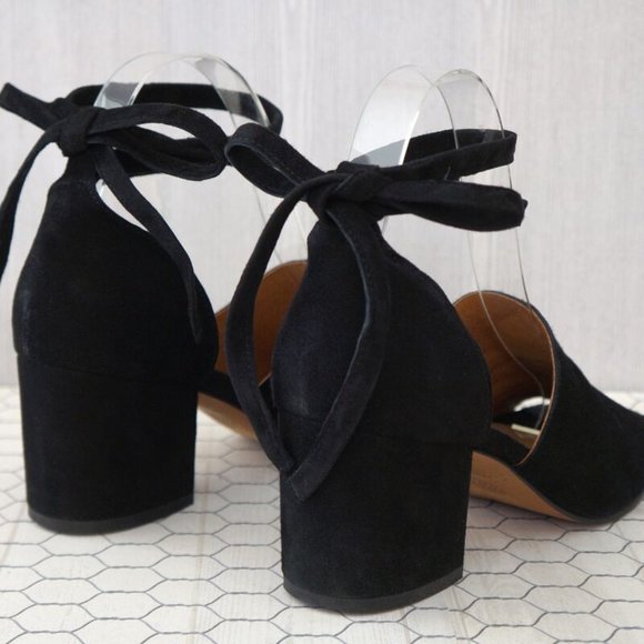 HUDSON LONDON Black Suede Metta City Wrap Heels Sandals NEW EU 37 US 6.5 - Picture 11 of 12